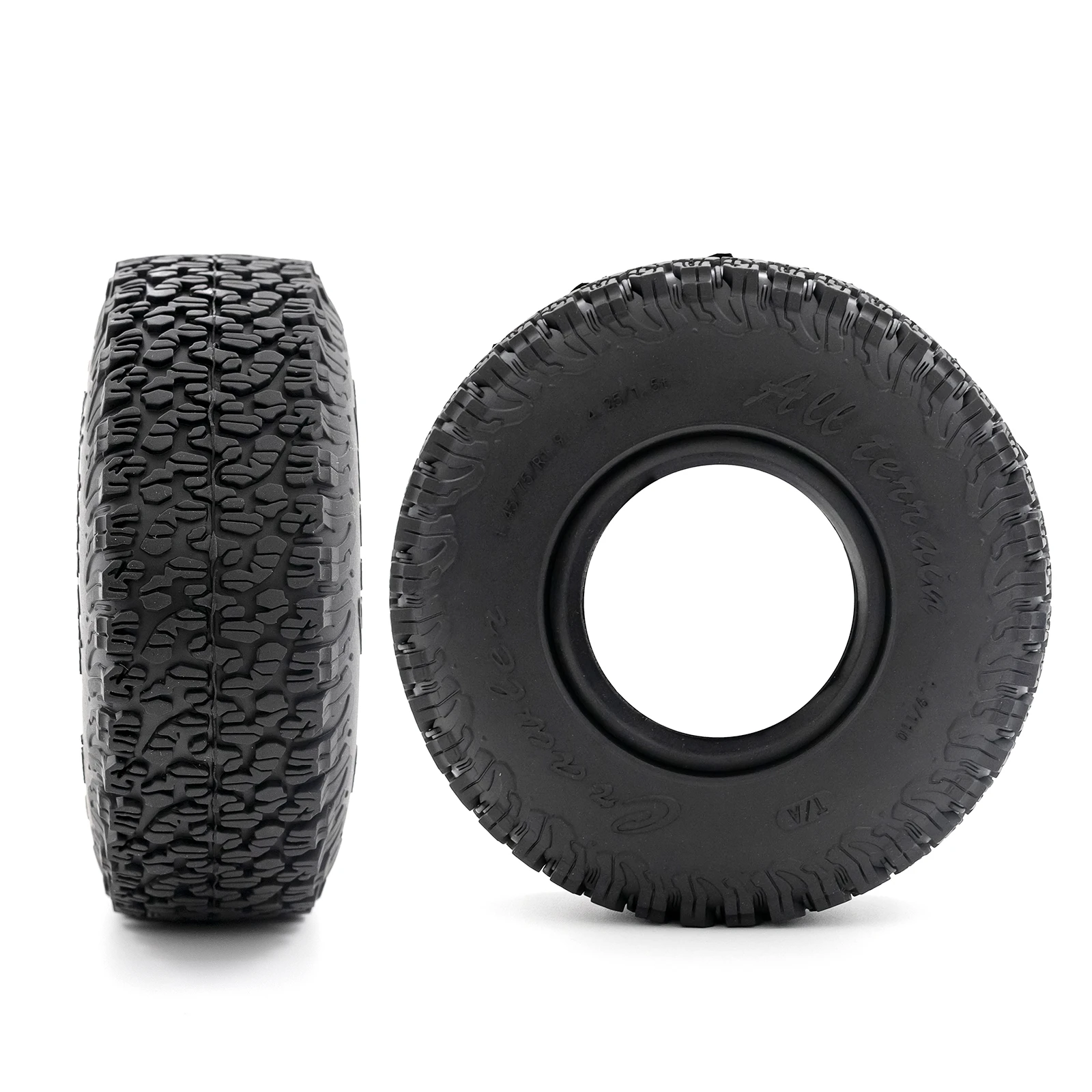 4Pcs 1.9 Tires Fine texture Claw Mud Terrain Wheel Tires  110*45mm for 1/10 RC Crawler Axial SCX10 90046 AXI03007 TRX4  KO3