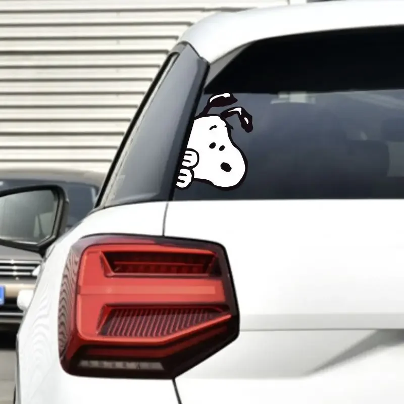 Snoopy Sticker Scratches block body side window rear windshield reflective warning decorative electric vehicle sticker