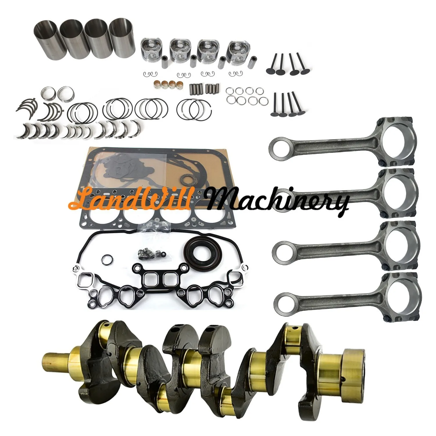 Overhaul Rebuild Kit Connecting Rod + Crankshaft Fits For Nissan K25 Engine