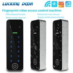 Support Tuya App Smart Video Intercom RFID Access control System Fingerprint Keypad Visual Doorbell for Villa Outdoor Metal Case