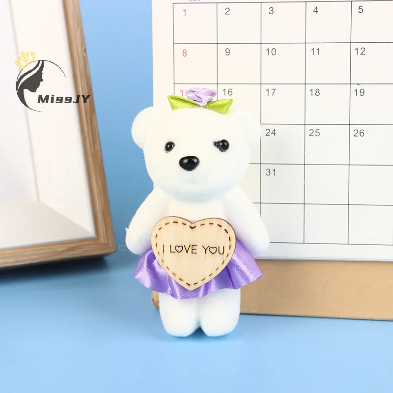 

10PCS 10cm Love Bear Bouquet Small Bear Couple Bear Gift Packaging Wedding Gift Birthday Present