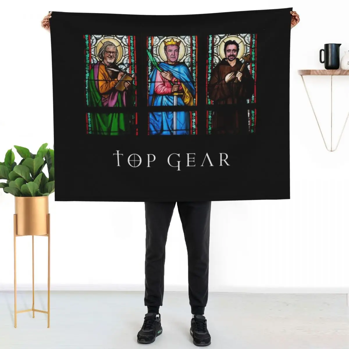 Clarkson May Hammond Our Three Saints Throw Blanket Thins Extra Large Throw Decorative Throw Sofa Retros Blankets