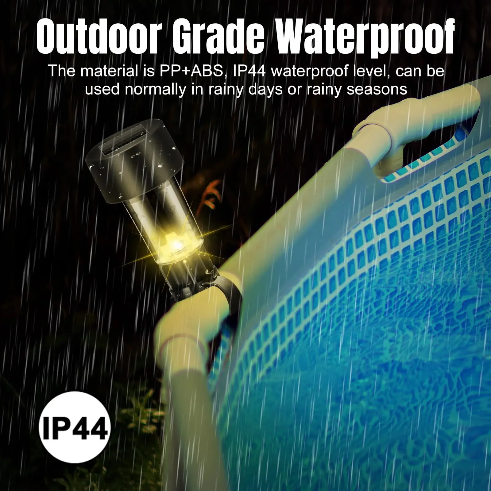 6 PCS Solar Pool Lamp Summer Waterproof LED Lighting Lantern Outdoor Decoration Light for Swimming Pool Garden Yard and Fence