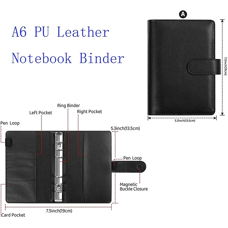 A6 Binder Budget نظام المغلفات النقدية منظم مخطط الميزانية مناسب للمنزل والمكتب والمدرسة والسفر