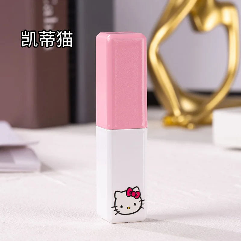 Sanrio Hello Kitty Kuromi Cinnamoroll Lipstick Cigarette Lighter Creative Kawaii Windproof Pink Flame Lighter Boyfriend Gift