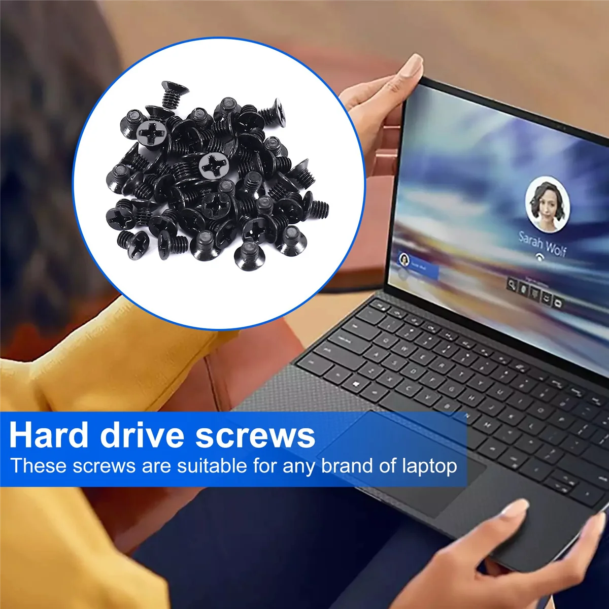 

IN Stock~50 Pcs M3x4mm Screws Replacement Black for Laptop Hard Drive