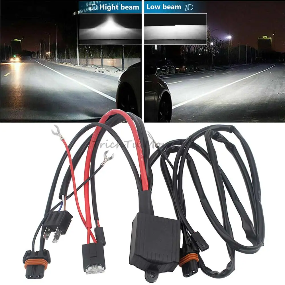

For Car Motorcycle 35W/55W High Intensity Discharge Lamp Hi Lo Bi-Xenon Installation Electrics Wiring Harness 12V Waterproof