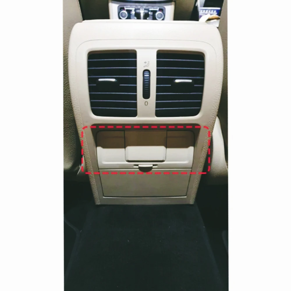Caja  reposabrazos trasero para VW Passat B6 B7 2006-2015, fuente  alimentación, cubierta  encendor  cigarrillos trasero 3C0 863