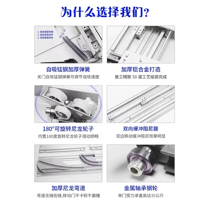 for Electric Bus Door Slide Rail TV Cabinet Translation Door Track Invisible Wardrobe Referral Sliding Door Guide Rail
