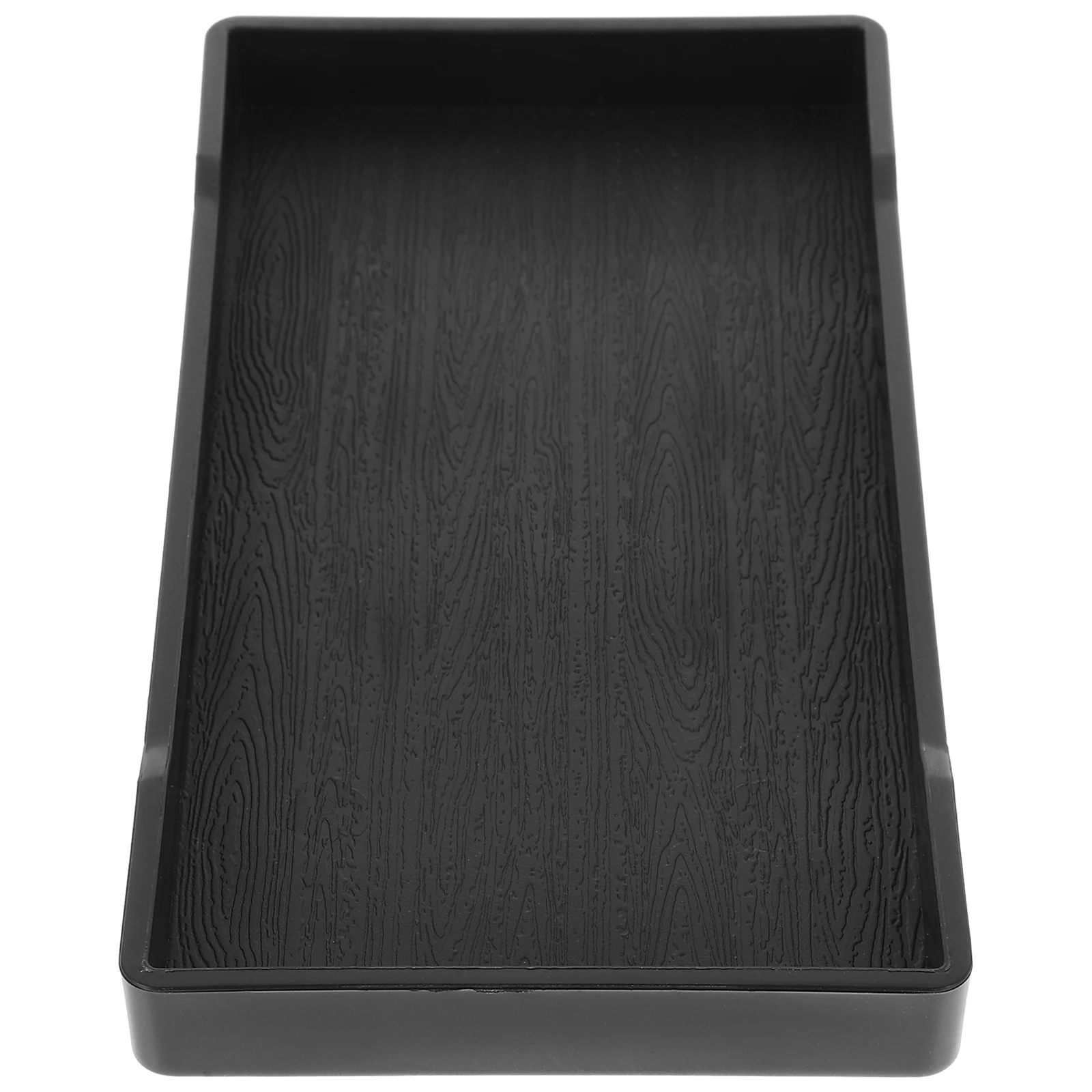 

Thickened Bathroom Tray White Wood Grain Rectangle Storage Plate Vanity Accessories Melamine Countertop Jewelry Holder