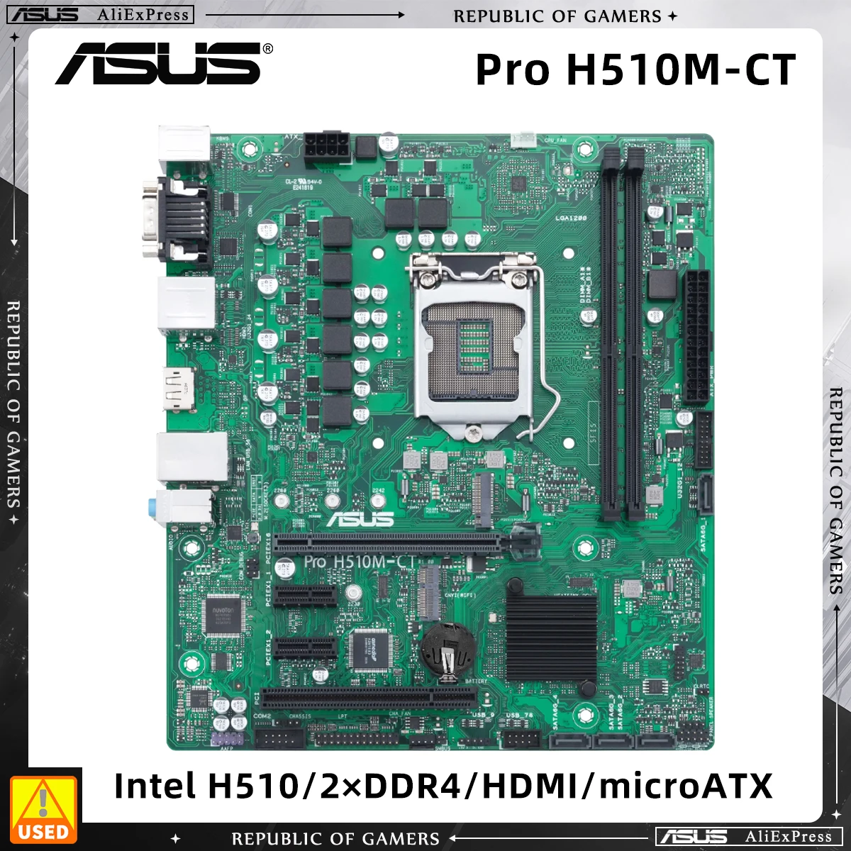 ASUS PRO H510M-CT Micro ATX Motherboard With LGA 1200 Socket for 10th Gen Core Processors 10100F 10400F 10600KF 10700K 10900K