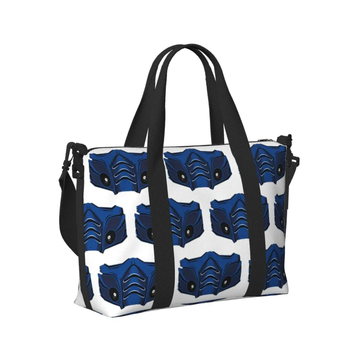 

Custom Mortal Kombat Sub-Zero Beach Travel Bag Large Capacity Tote Bags for Gym Sport Women Shopping Duffle Shoulder Bag