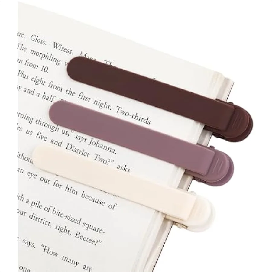 

3Pcs Bookmark Smart Book Marks for Reading Women Men Book Lovers Silicone Automatic Book Mark Unique Book Marker Clip Page Hold