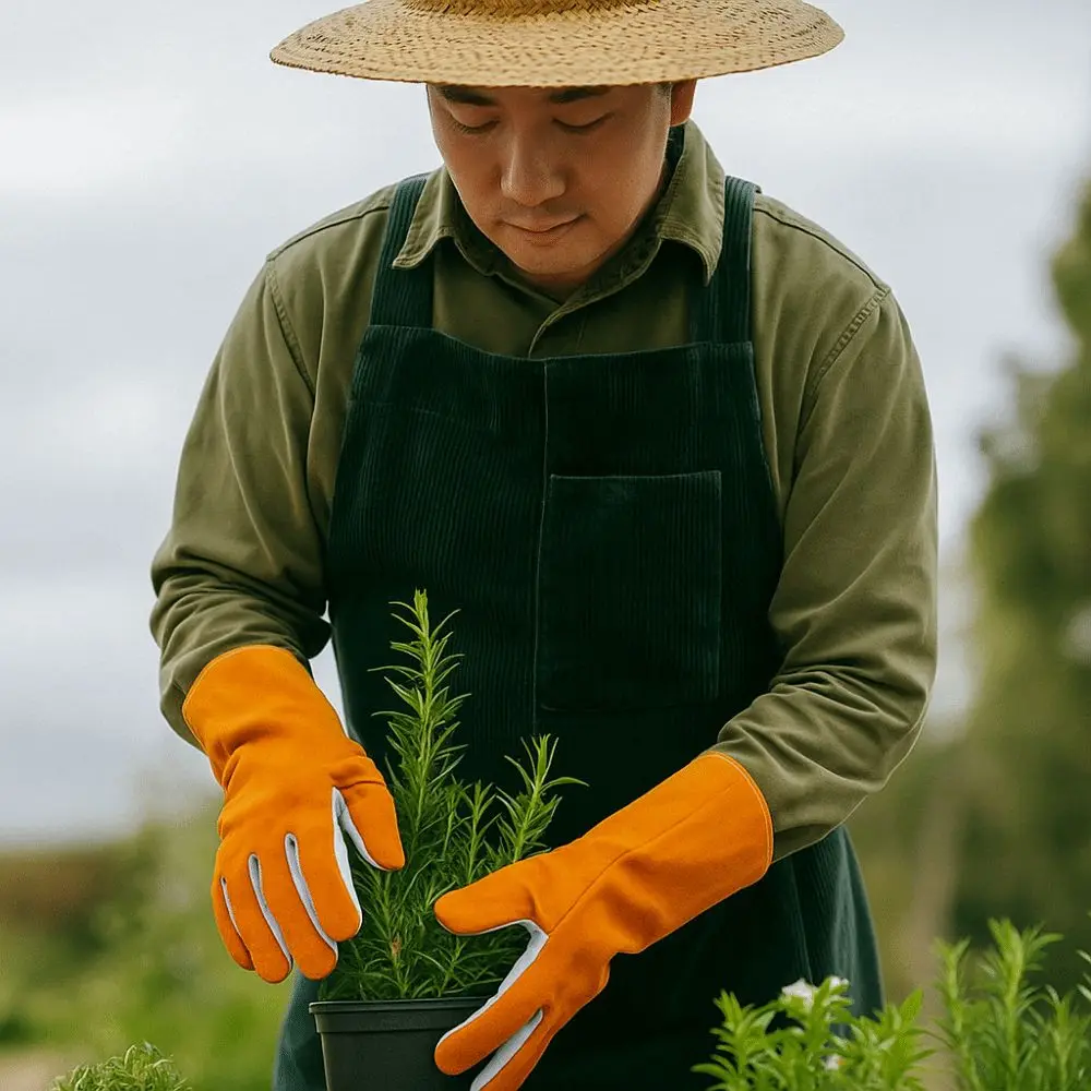 Long-sleeved Thorn Proof Gardening Gloves Adjustable Cuff Safety Labor Protection Glovess Thickened Anti-slip