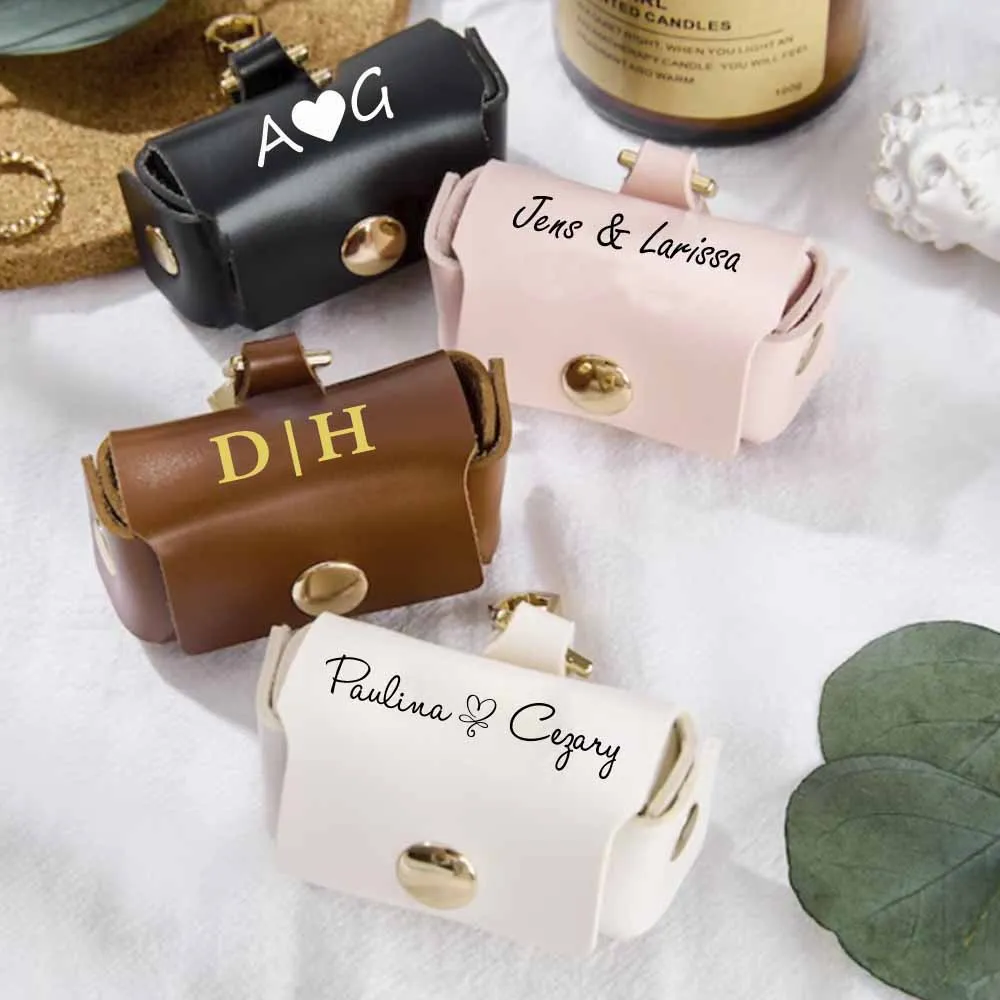 Personalized Wedding Ring Storage Bag Creative Proposal Ring Holder for Pet Ring Holders Dog Collar Wedding Ring Box image 2