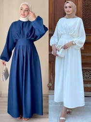 Lino Abaya Dubai Lusso 2024 Turchia Arabo Musulmano Caftano Abito Modesto Abbigliamento Islamico Per Le Donne Robe Musulmane Femme Abiti