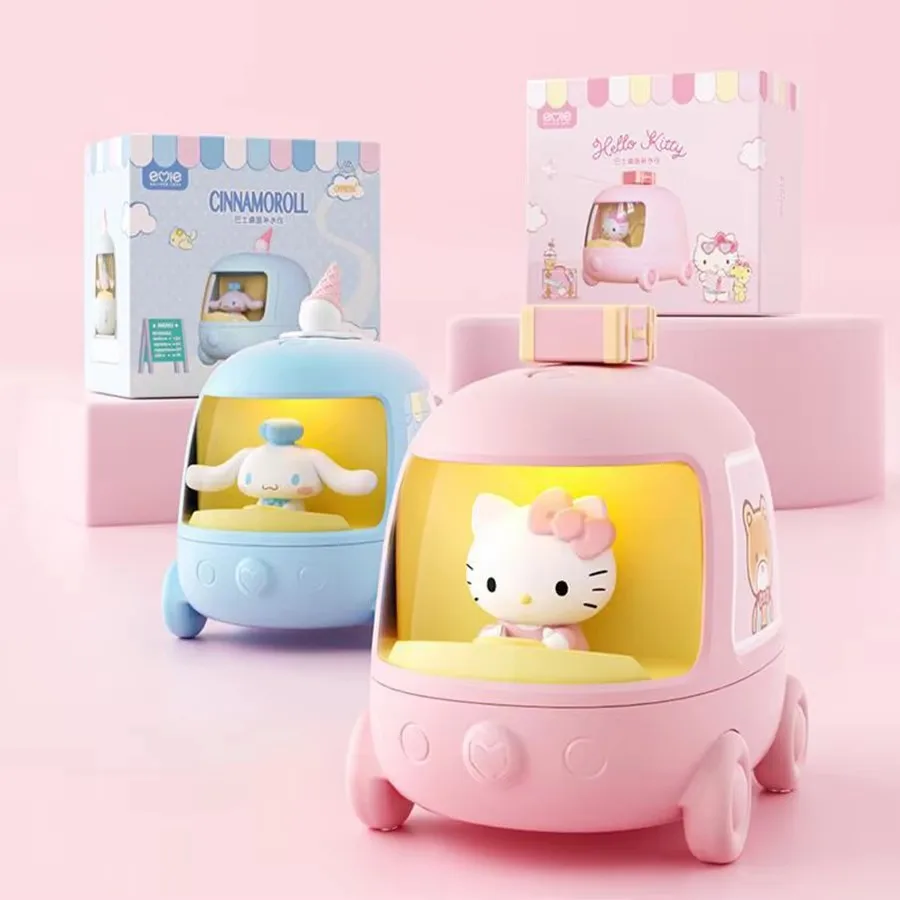 Hellokitty Cinnamoroll Cute Bus Styling Humidifier 260ml Cold Mist Humidifier With Soft Night Light And Hydrating Mini Humidifie