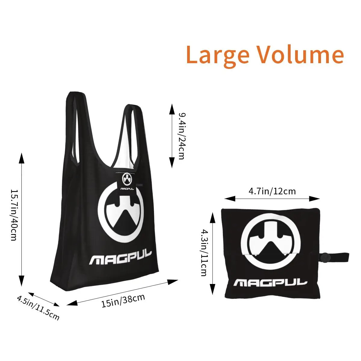 حقيبة تسوق بشعار Magpul Firearms، حقائب حمل محمولة، حقيبة كتف للمتسوقين، حقيبة يد للبقالة