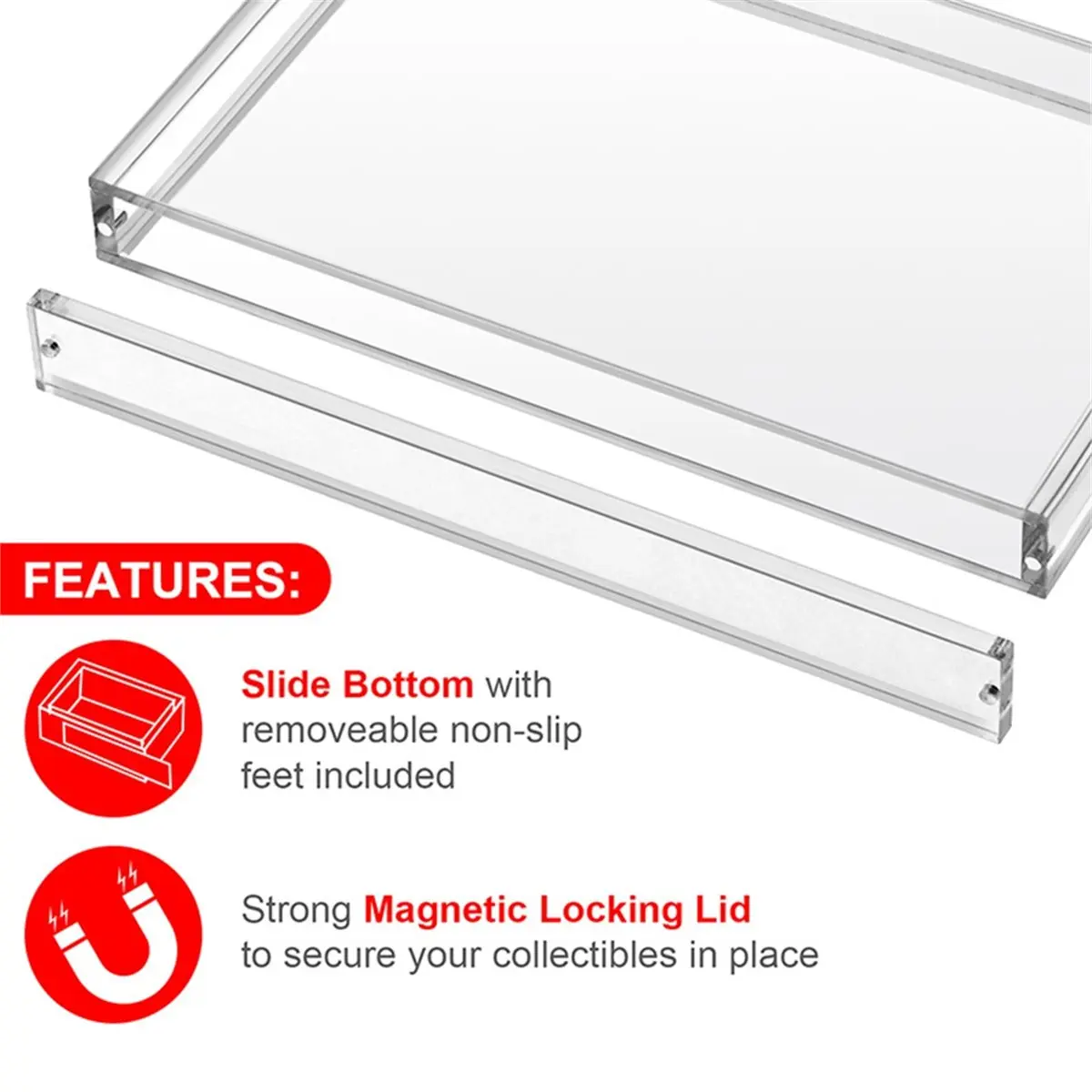 【Home-Accessories】Magnetic Acrylic Protective Case for Switch 2 Game Cards High-Transparency Dustproof Game Card Display Case