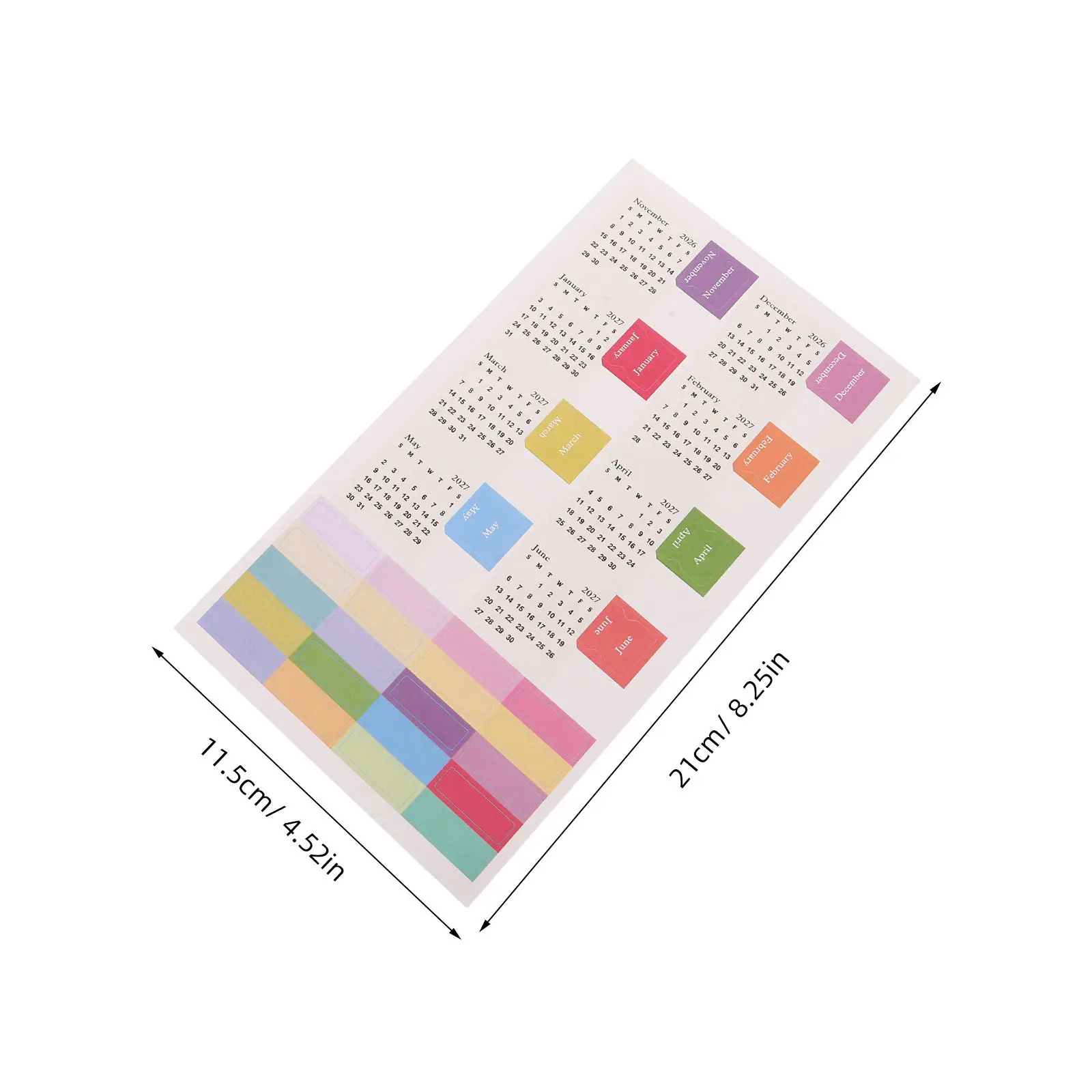 10Sheets Monthly Index Tabs 2026 Sticky Page Markers for Planners Elegant Secure Adhesion Clean Removal Daily Schedule Sticker