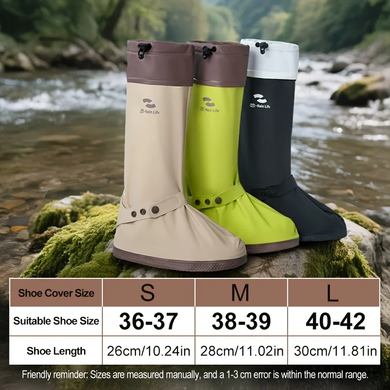 Waterproof Shoe Covers for Rain Boot Covers for Men Women Rain Outdoor Indoors Non-Slip Waterproof Shoe Boot Protectors Cycling view 2