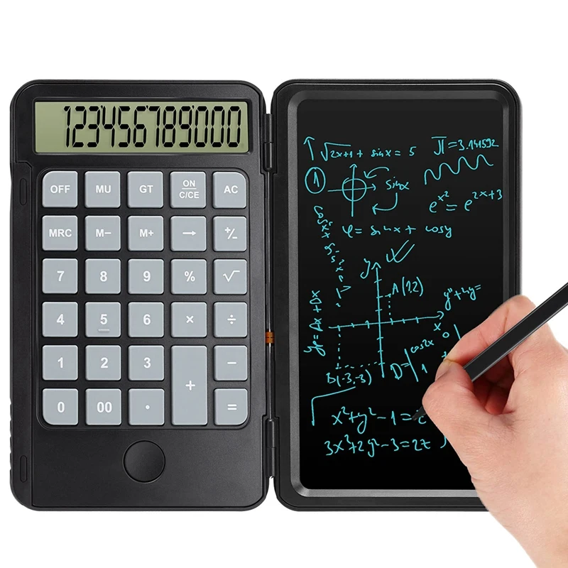 Calculator, 12-Digit Display With Erasable Writing Table, Hand Multi-Function Calculator For School Office