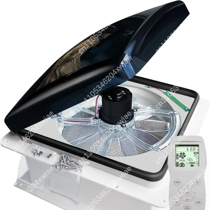 12V RV Camper Ventilation Fan, Roof Mount Vent Fan for Caravan and Motorhome Bathroom Air Circulation System