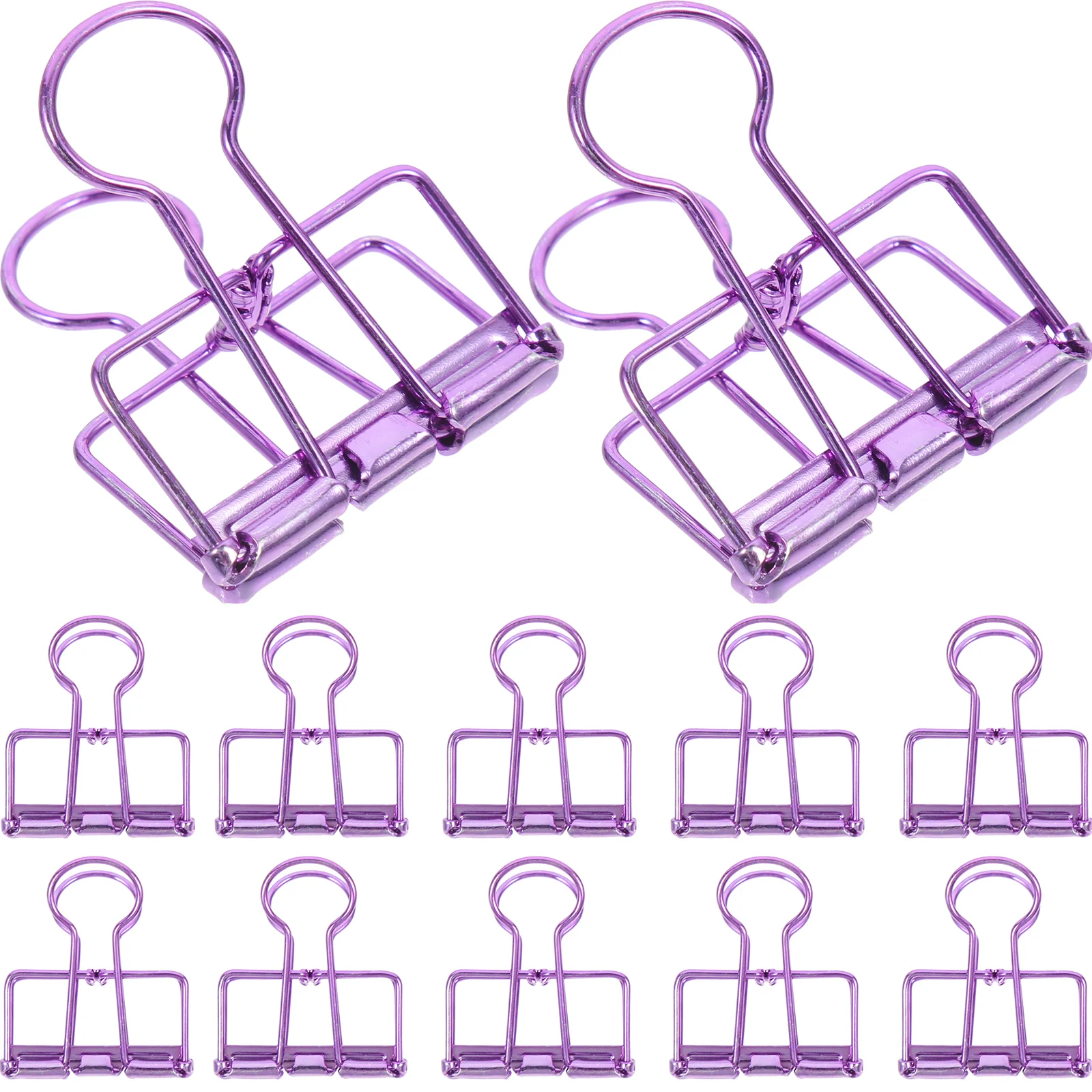 

10pcs Large Metal Binder Clips Heavy Duty Paper Clamps Document Holders Office School Supplies Wall Mountable Strong Grip For