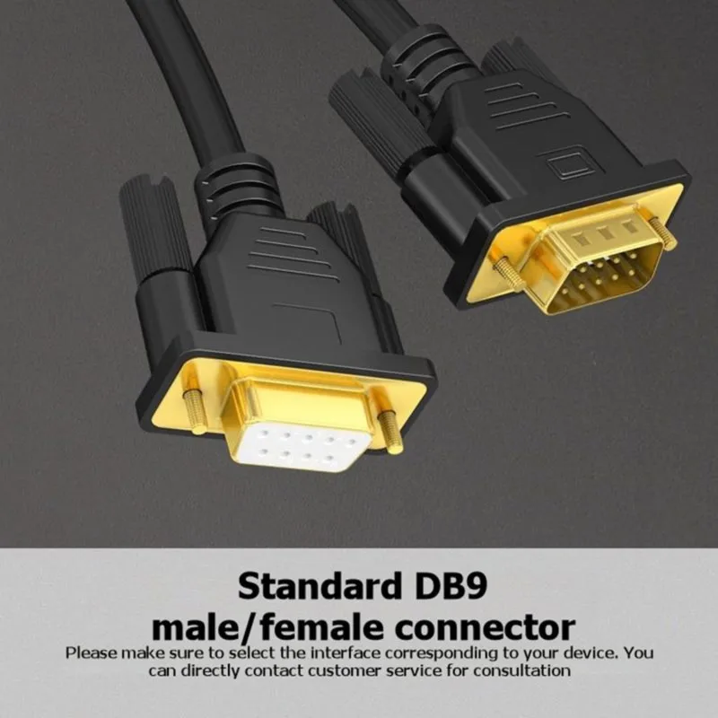 DT23 DB9 Extension Cable RS232 RS485 Serial Cable 9 Pin Male to Female Double Shielded for PC Industrial