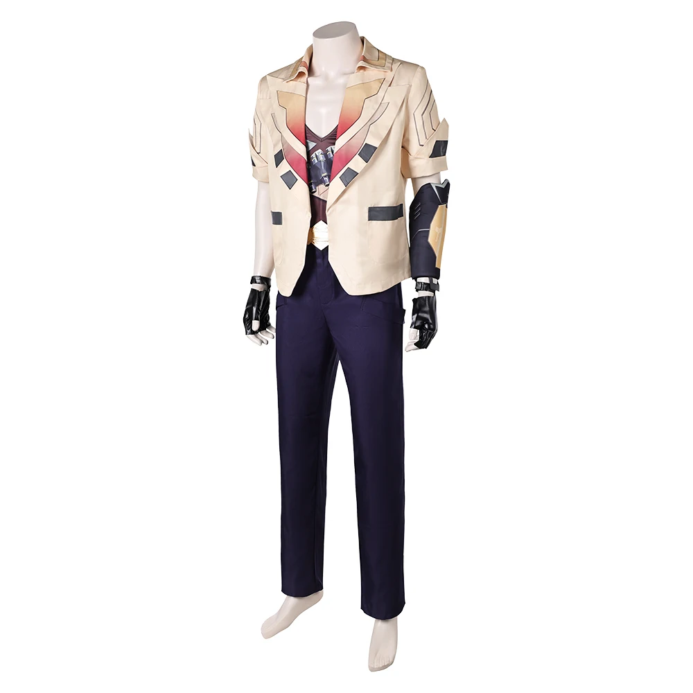 게임 Valorant TEJO 코스프레 판타지 남자 의상 유니폼 자켓 바지 세트 롤 플레잉 의상 할로윈 카니발 파티 변장 슈트