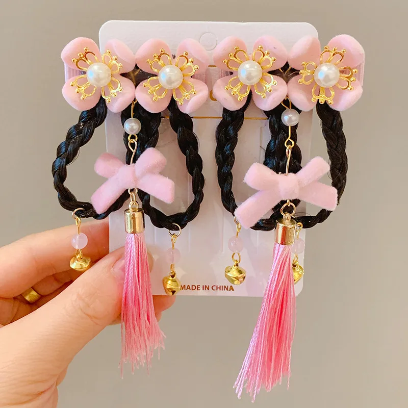 New Chinese style girl baby headwear Chinese New Year hair accessories tassels New Year holiday accessories