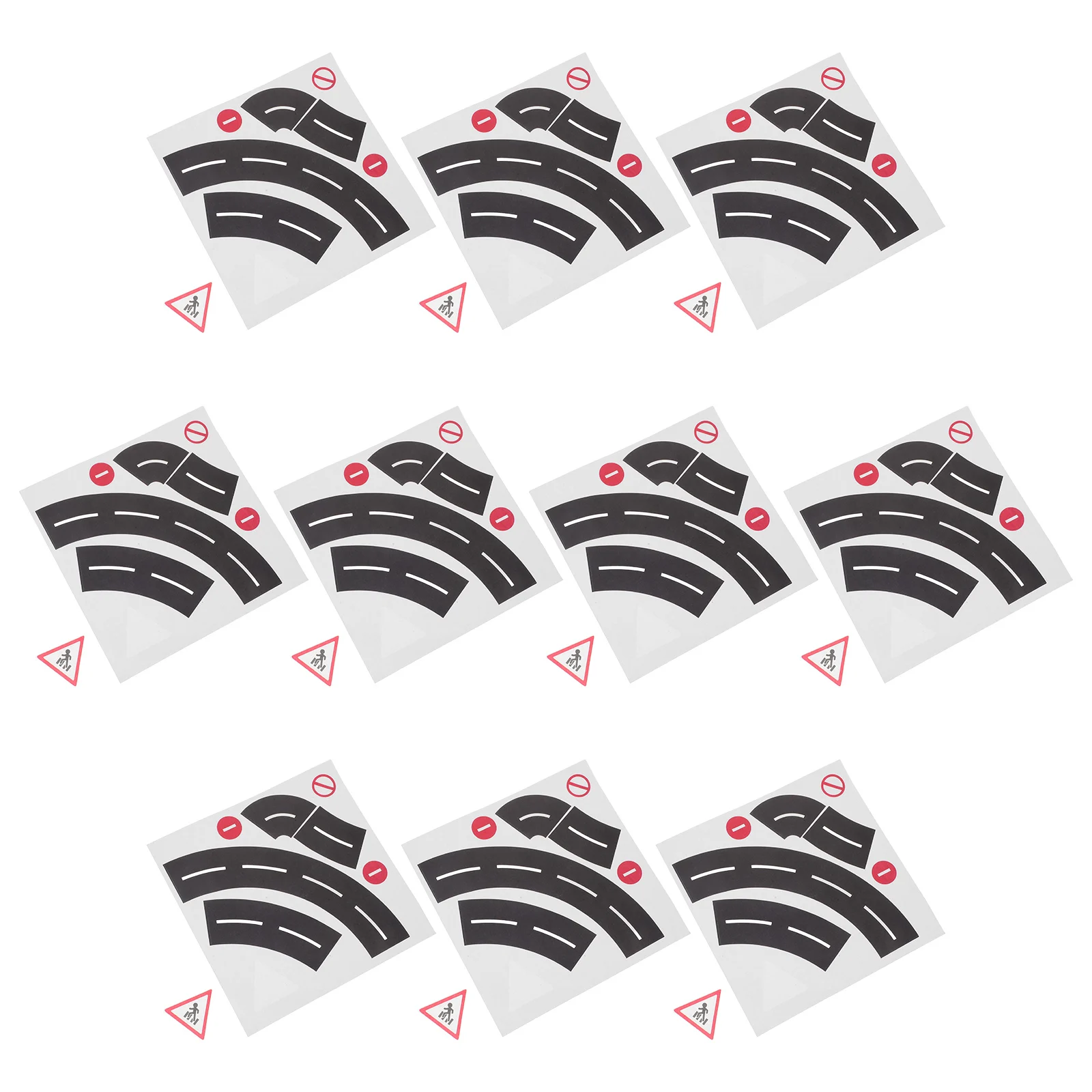 

10Sets Educational Curve Road Stickers for Children Traffic Safety Signs DIY Play Area Home Kindergarten Floor Wall Decal Fun