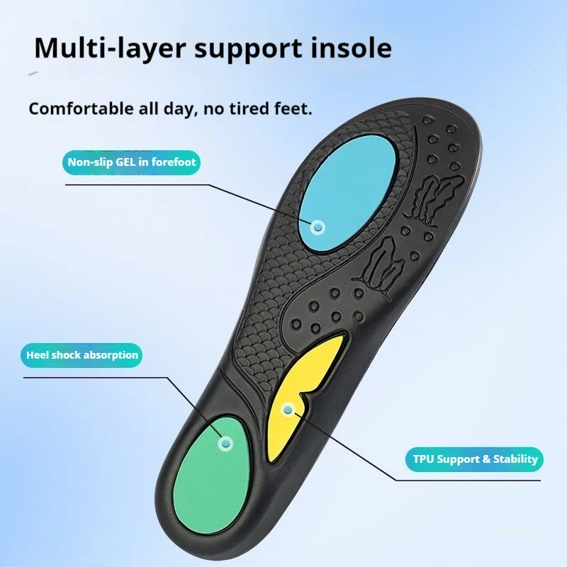 sports insole arch support orthopedic shoes insoles baskets Men women breathable deodorizing Shock-absorbing shoe soles 1Pair
