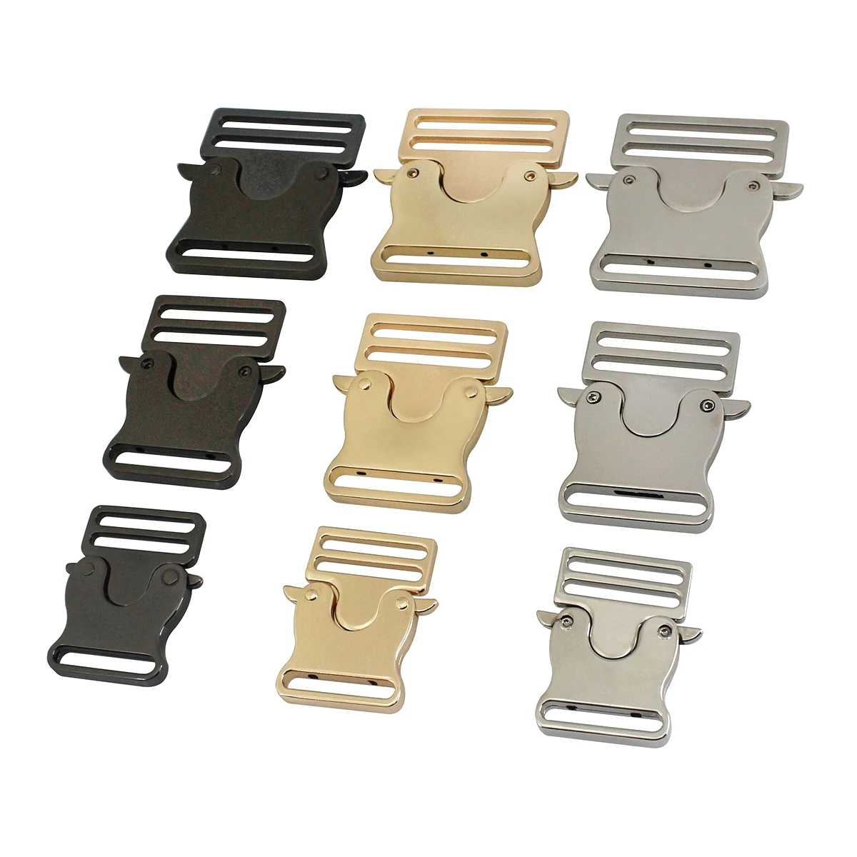 1pcs Fashion Metal Backpack Strap Buckle Quick Side Release Clasp for DIY Bag Outdoor Backpack Strap Belt Webbing Lether Craft