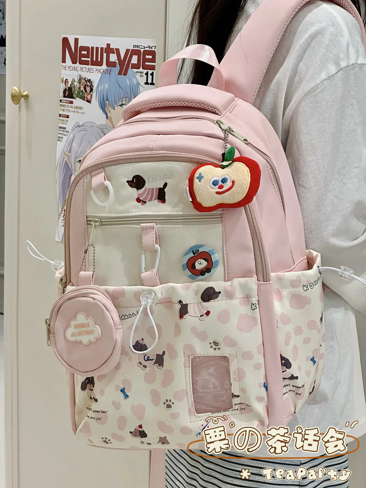 

Cute Sweet Girl Schoolbag High School Student Large Capacity Junior High School Girl Spine Care Burden Reduction Travel Backpack