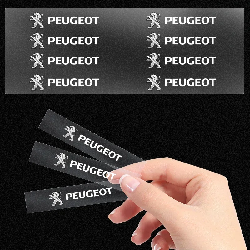 Car Stickers Peugeot Dedicated Key Shell Emblem Paster For Peugeot 108 406 407 408 206 207 208 306 307 308 508 Car Accessories