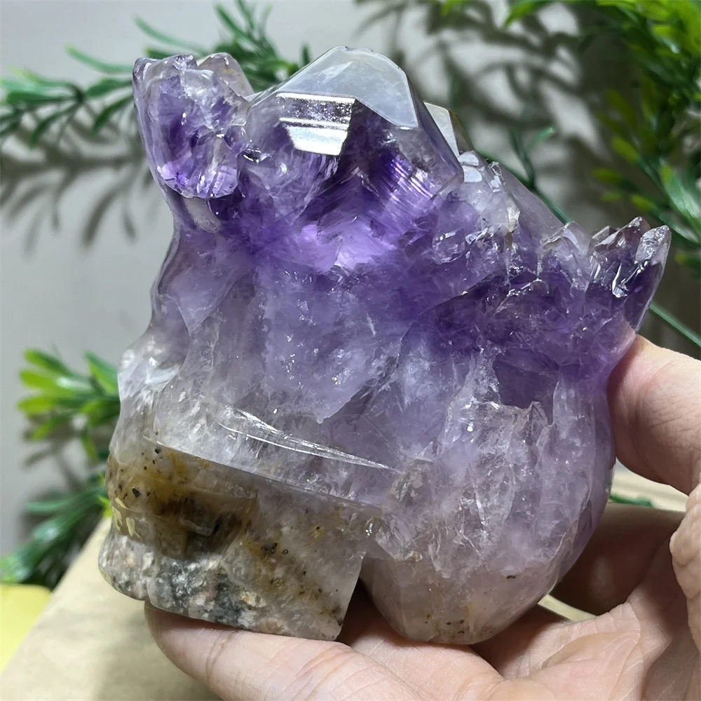 

Natural Stone Amethyst Crystal Skull Carving Gemstones Minerals Stone Quartz Spiritual Reiki Specimen Ornaments Home Decoration