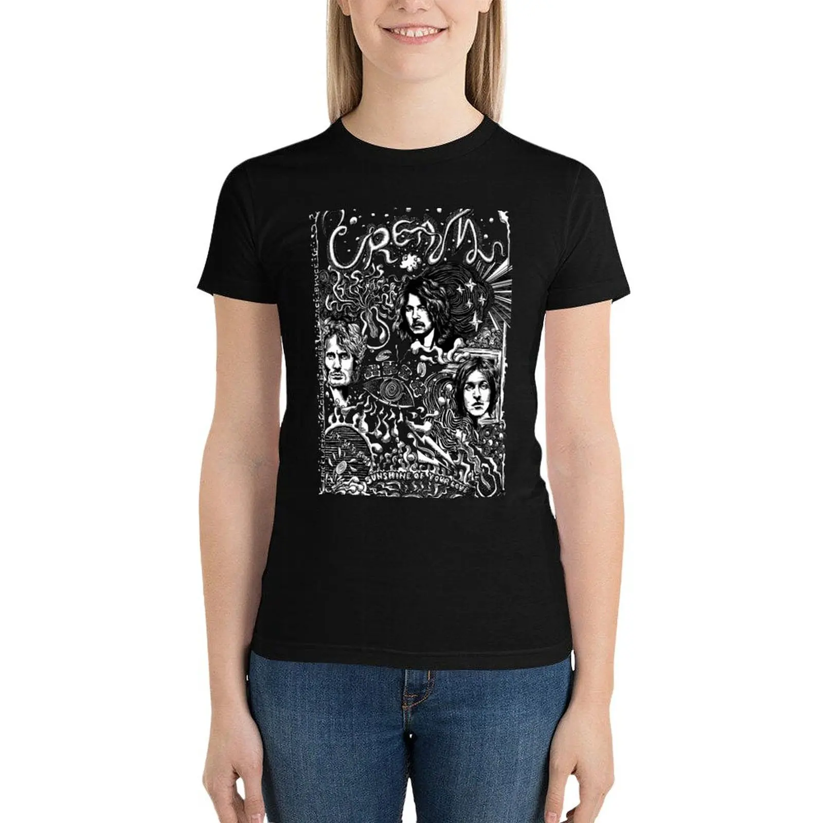 

Cream Band T-Shirt aesthetic clothes korean fashion t shirts for Women