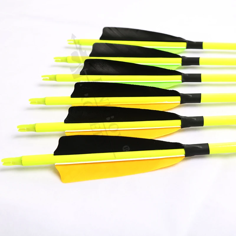 

12pcs Mix Carbon Arrows Spine500 4inch Turkey Feather 100 Grain Arrow Point Longbow Hunting Archery Shooting