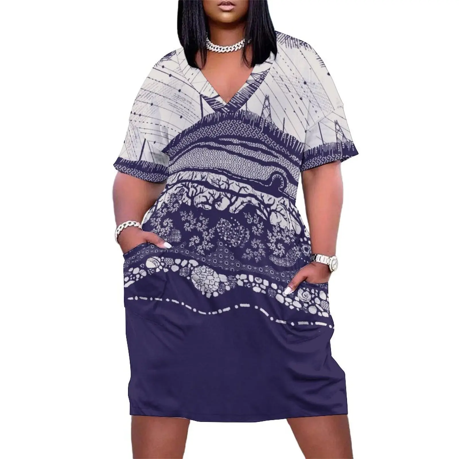 

Winter Hill light grey Loose Pocket Dress dress for women summer Women's clothing