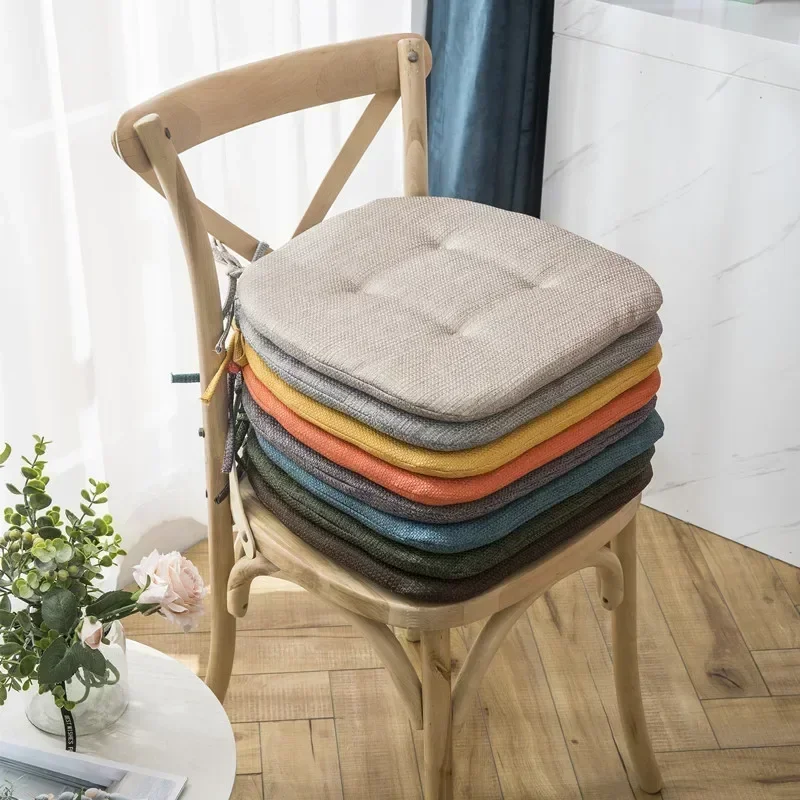 Nordic Multi Color breathable Chair Cushion with Straps Dining Room seat Cushion for Dining office chair cushions All Seasons