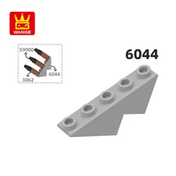 Wange 6044 100g/57Pcs Sloping 5 Hole Compatible With Small Particle Building Blocks Suitable For Assembly And DIY Toy Parts