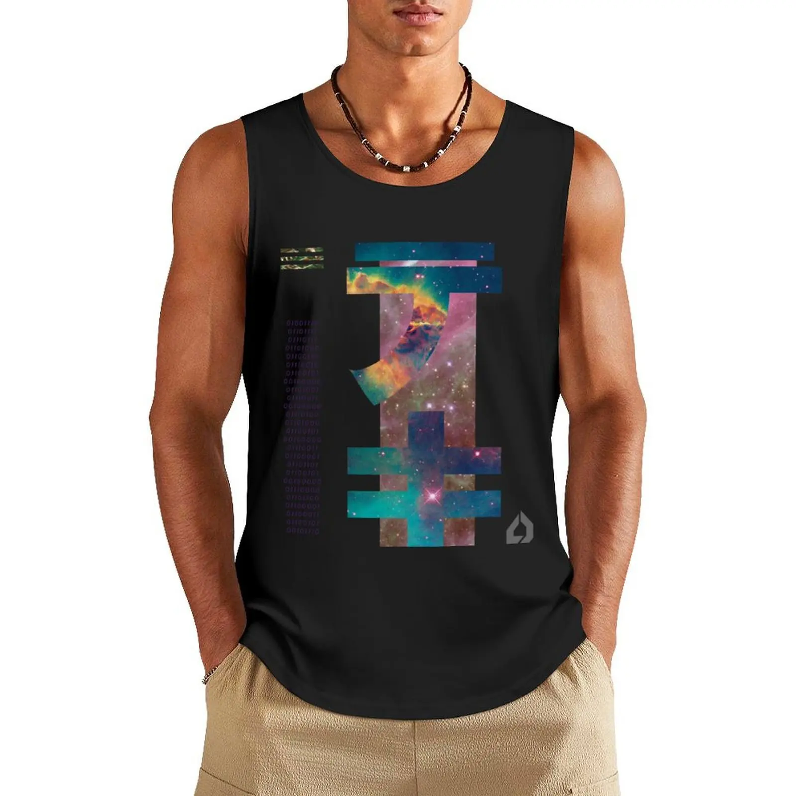 Parting Displacement. Tank Top Bodybuilding clothing man gym men gym shirt man muscular man