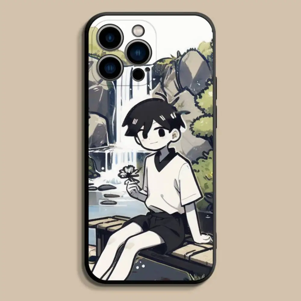 Чехол для телефона O-OmoriS Game для iPhone 17,16,15,14,13,12,Pro,Max,Plus,E,SE4,Air,Mini Black Soft Cover