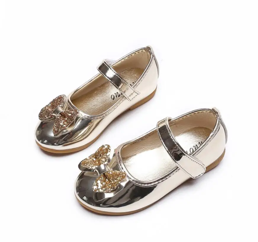 nEW Fashion Children Shoes Girls Princess Shoes  Autumn Diamond Bow Fashion Baby Girls  Kids Dance Performance Single Girl Shoes