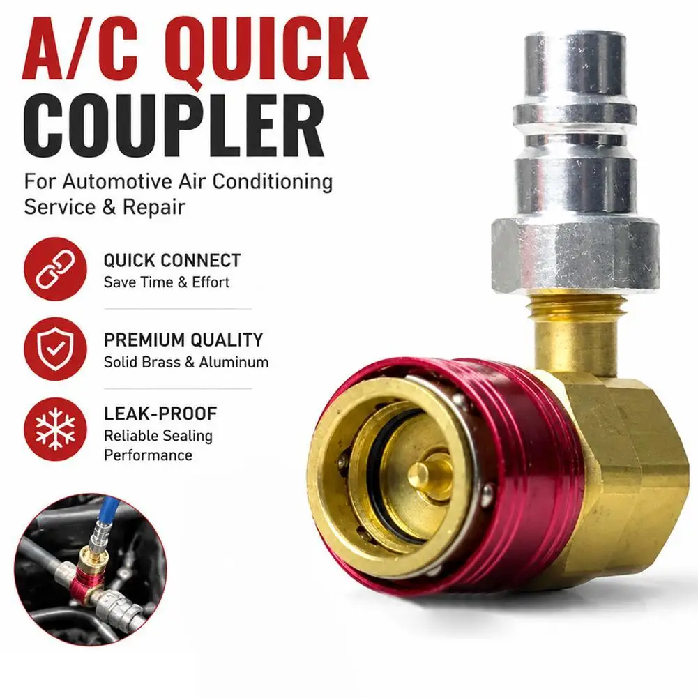 Car Air Conditioning Quick Connector Auto R134A Adapters A/C Quick Coupler Adjustable Manifold Gauge Accessories ﻿