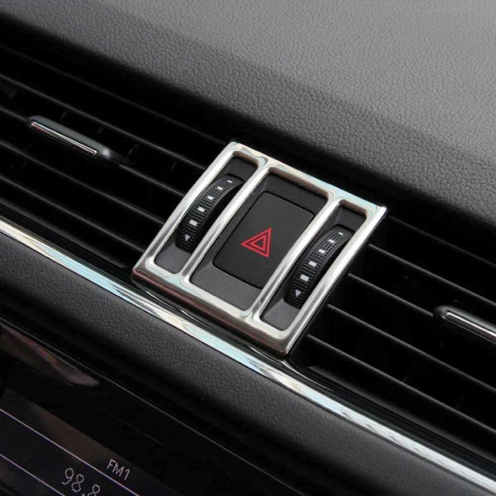 3pcs For VW Volkswagen Skoda Octavia A7 A 7 2015 2016 2017 stainless steel Instrument desk outlet Air-conditioning outlet