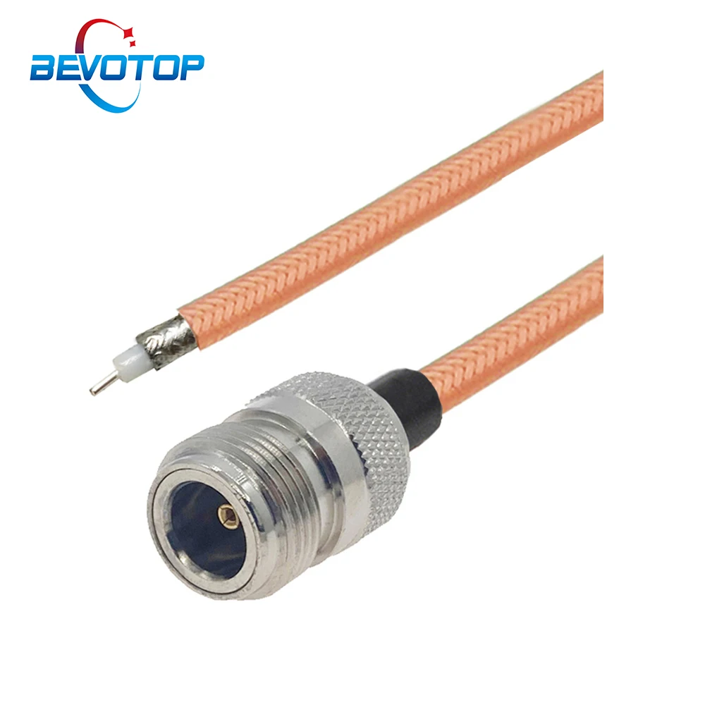 1pcs Single End N Female to PCB Solder Pigtail RG142 Cable High Temperature Resistant RF Coaxial N Cable