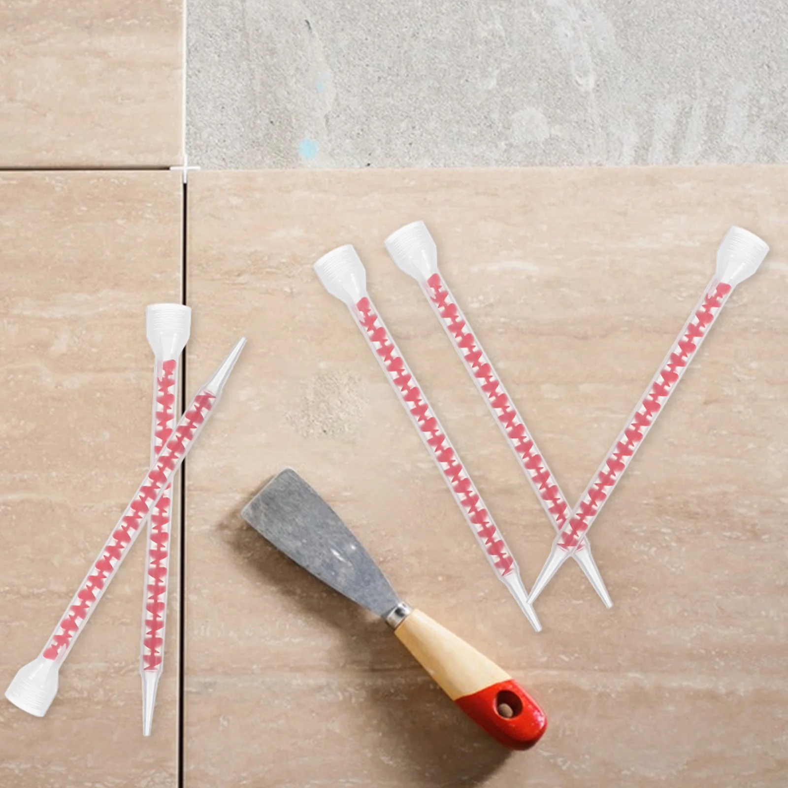 

12 Pcs Mixing Tube Caulking Tool Nozzle Tip Finishing Mixer Applicator Plastic Sealing Spiral Design Precise Control Lightweight