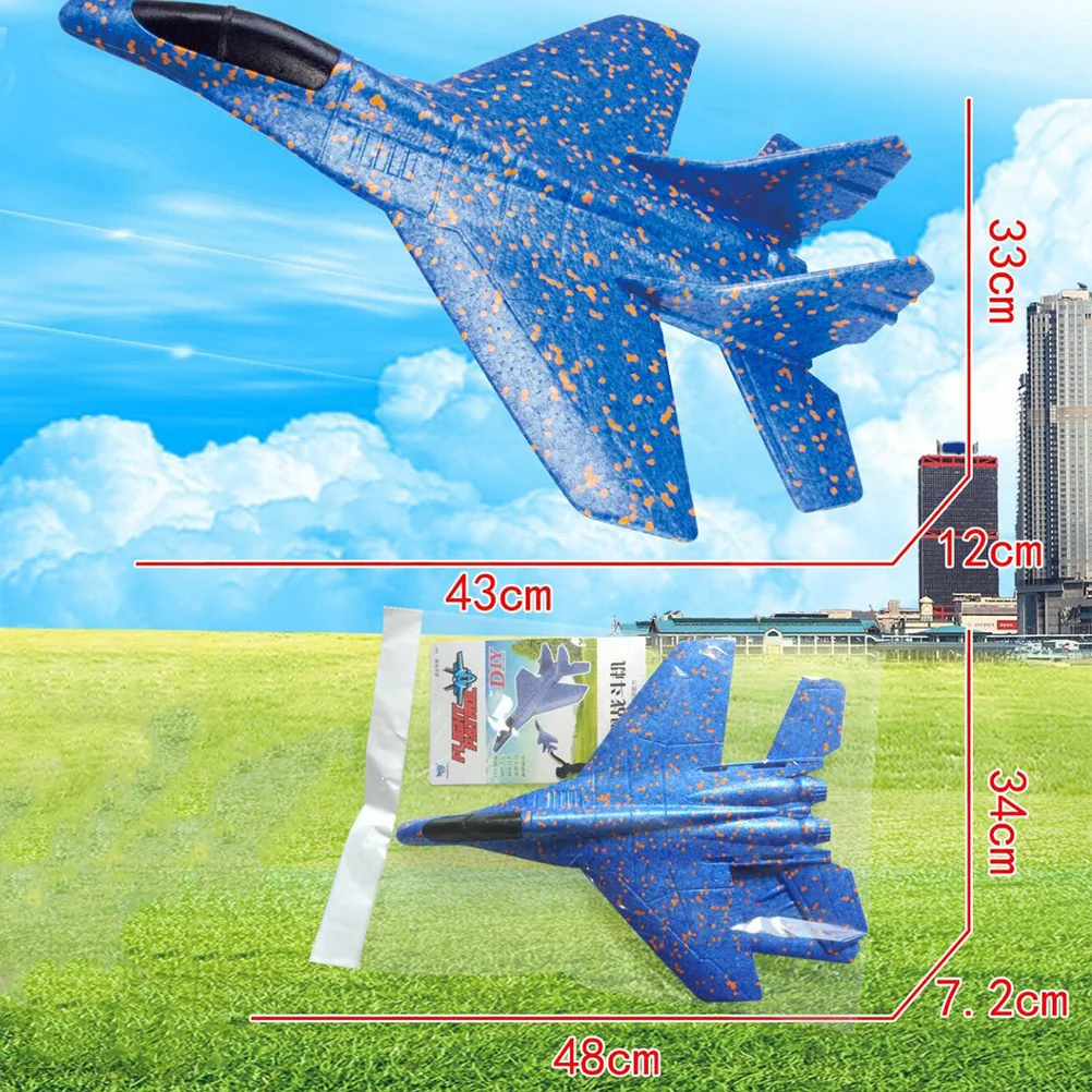 Toy Hand Toss Plane Airplane Model Toys Aircraft Small Gift Blue Plaything Child